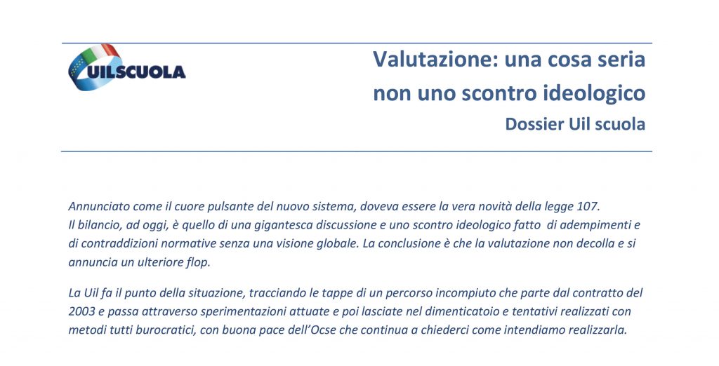 Valutazione: una cosa seria, non uno scontro ideologico