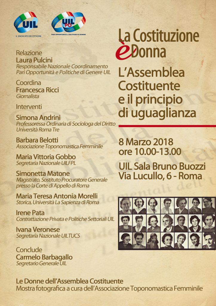 La Costituzione è donna | L’Assemblea Costituente e il principio di uguaglianza