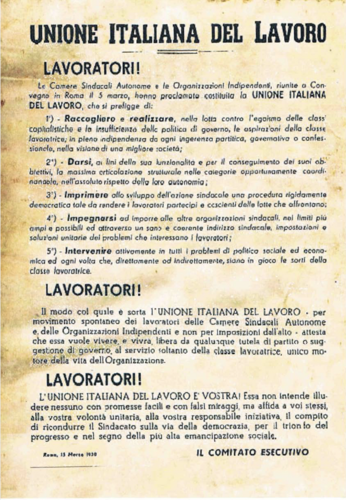 Storia della UIL Scheda sintetica