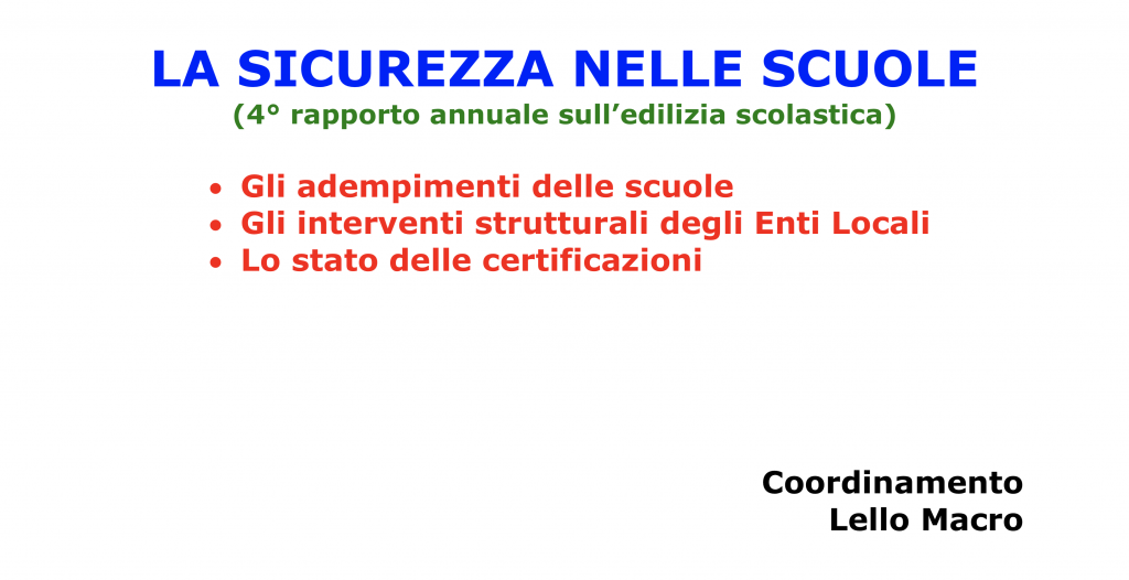 Sicurezza nelle scuole
