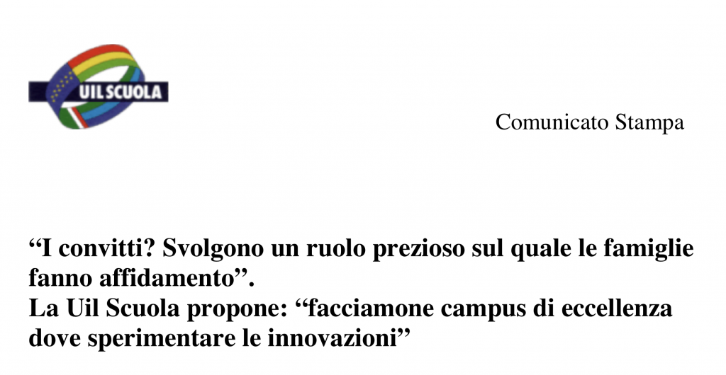 “I convitti? Svolgono un ruolo prezioso sul quale le famiglie fanno affidamento”