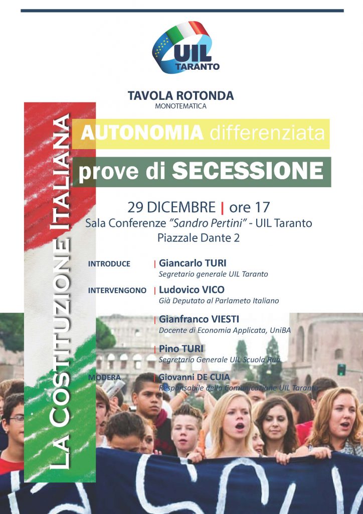 Autonomia differenziata. Prove di Secessione.