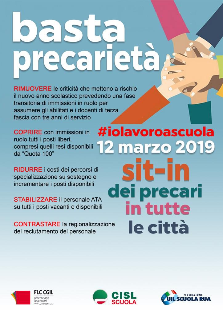 Basta precarietà:12 marzo sit-in dei precari in tutte le città