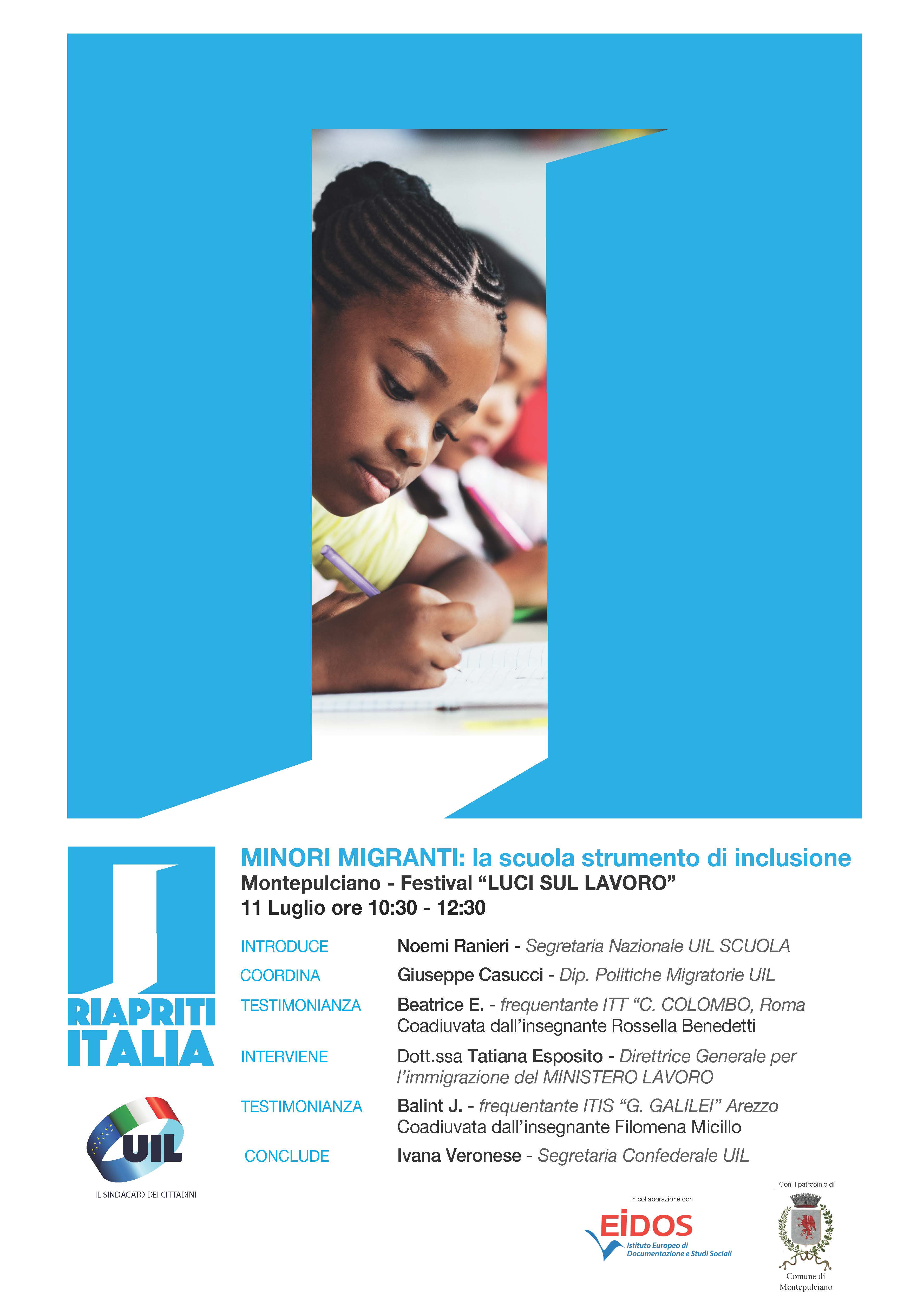 Luci sul lavoro | Minori migranti: la scuola strumento di inclusione