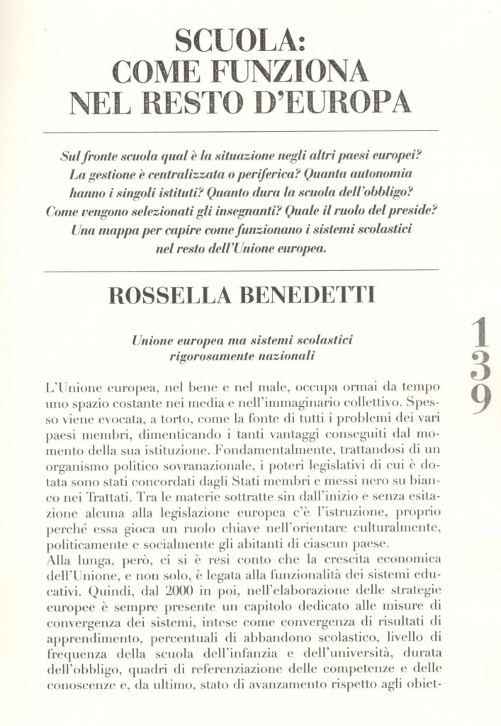 Scuola, come funziona nel resto d’europa