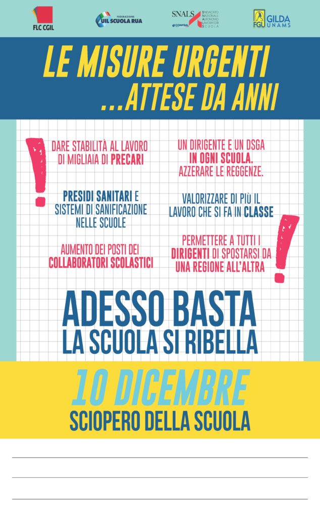 Lo sciopero della scuola apre la vertenza Paese