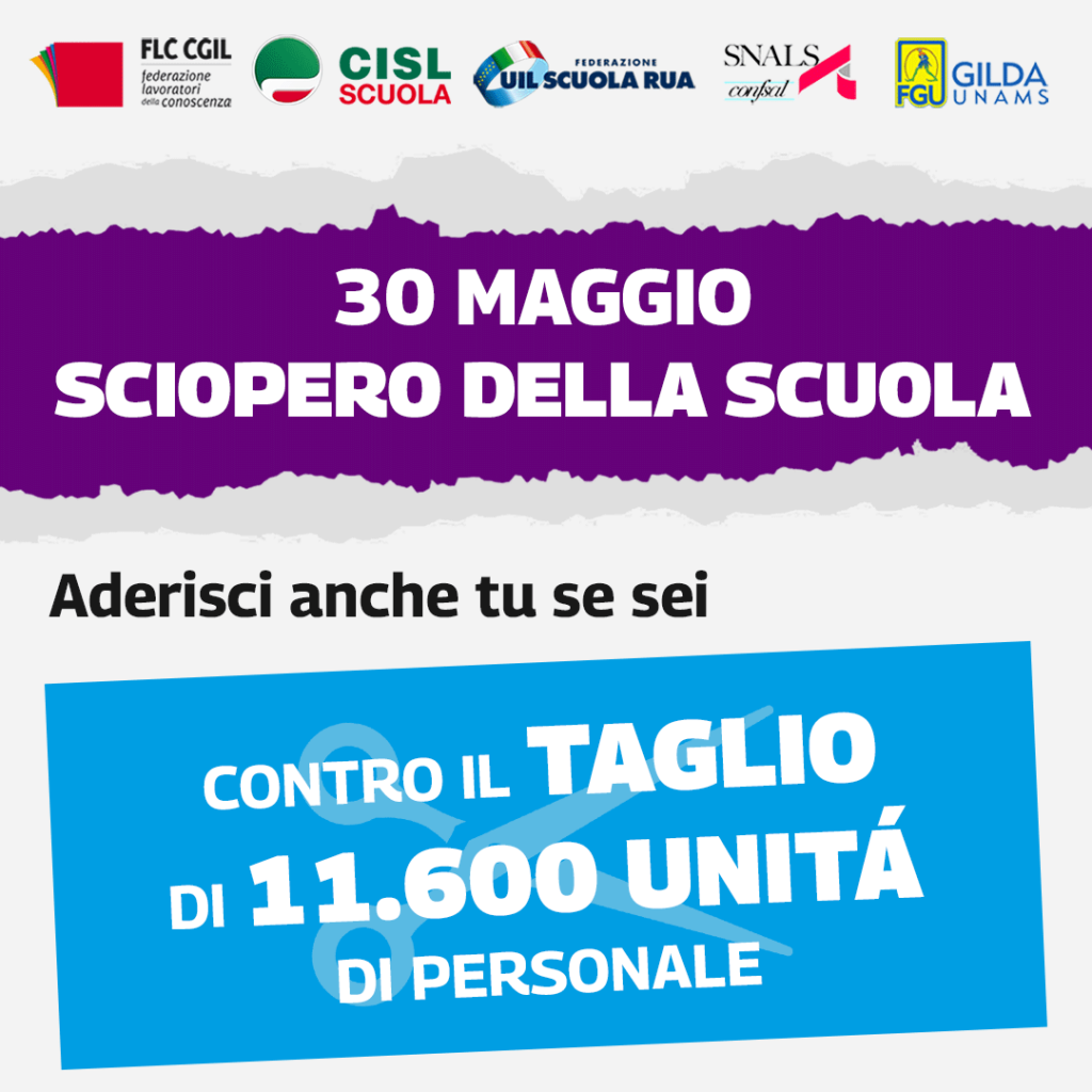 SCIOPERO NAZIONALE DELLA SCUOLA: LE GRAFICHE UNITARIE