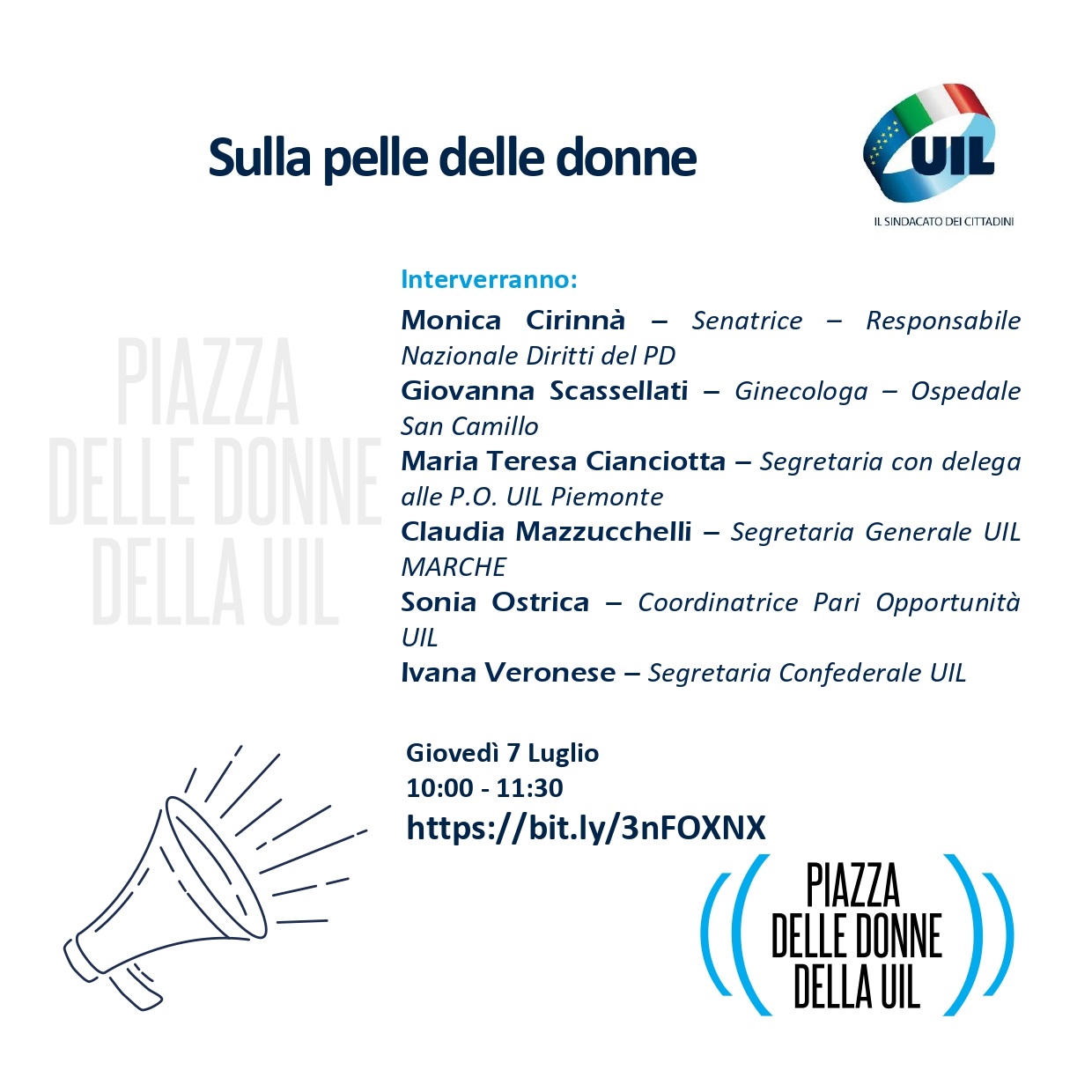 Sulla Pelle delle Donne – continua la serie di webinar Uil sulle Pari Opportunità