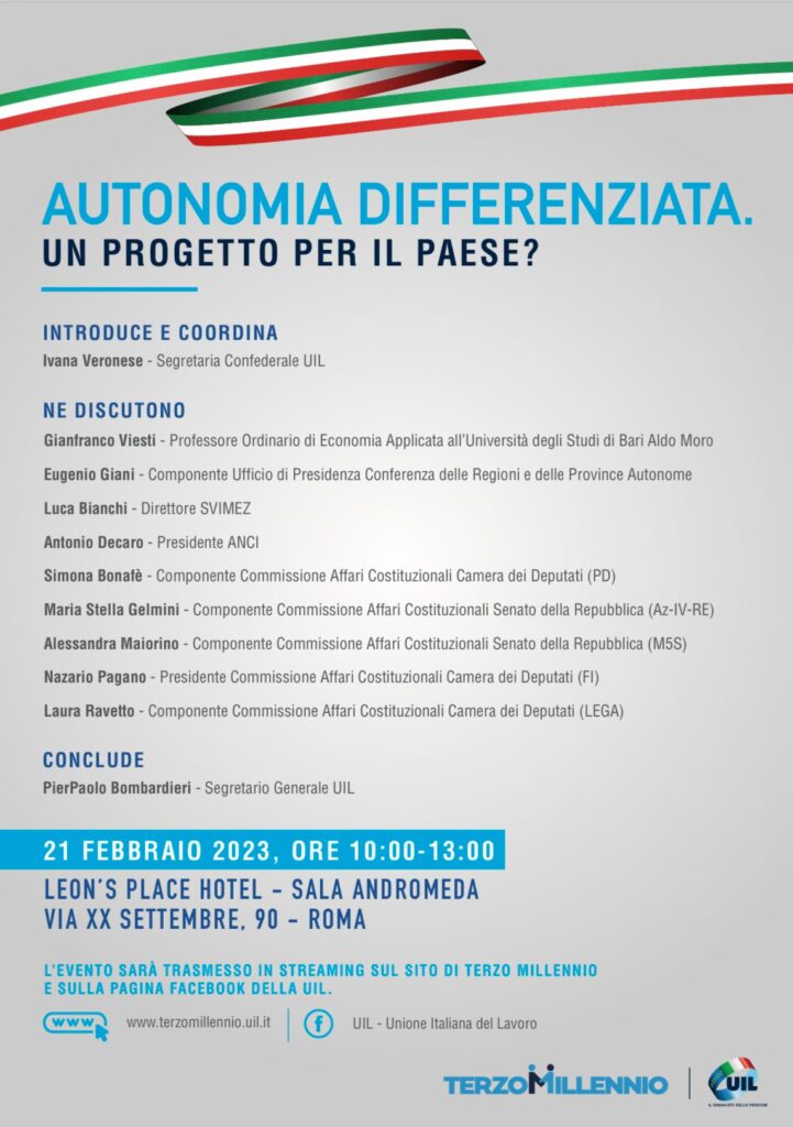 Autonomia differenziata, livelli essenziali delle prestazioni, perequazione e coesione sociale. Un progetto per il Paese?
