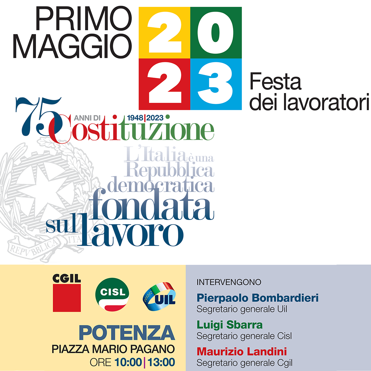 Primo maggio 2023 – Festa dei Lavoratori