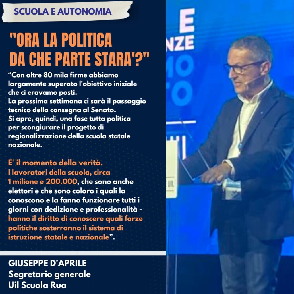 D’Aprile: ora la politica decida da che parte stare