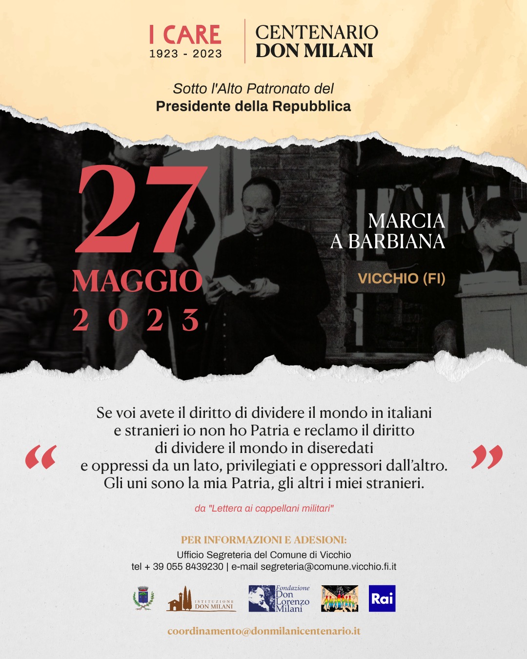 Cento anni di Don Milani, il programma della Marcia di Barbiana 2023