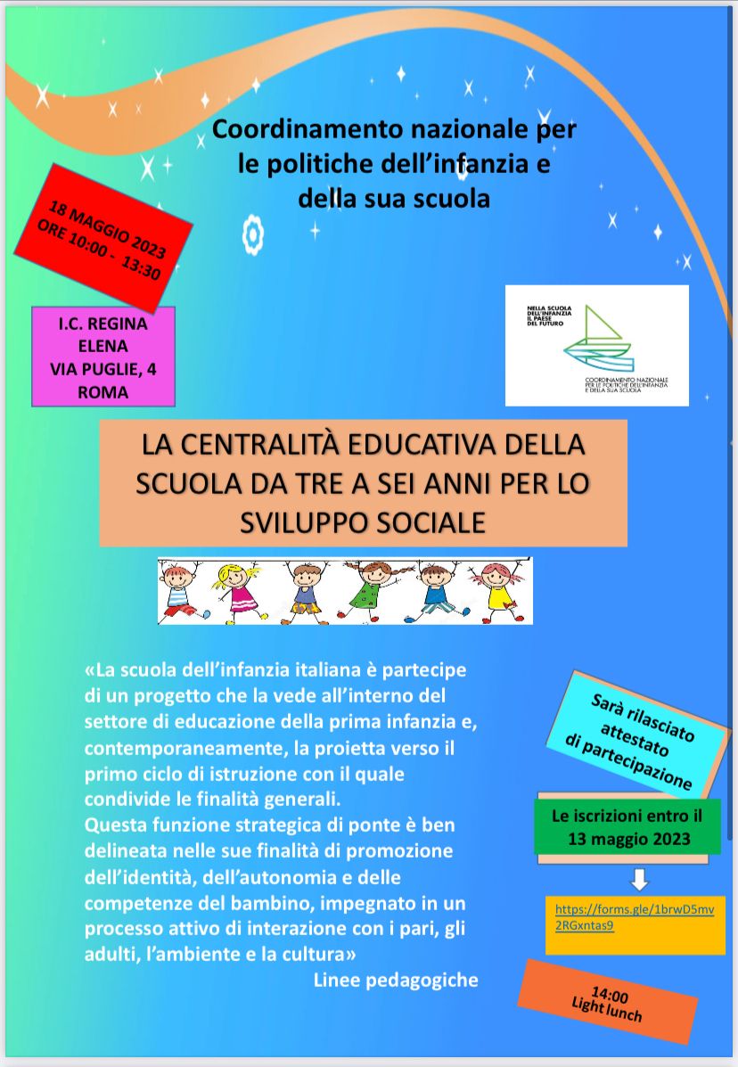 La centralità educativa della scuola da tre a sei anni per lo sviluppo sociale