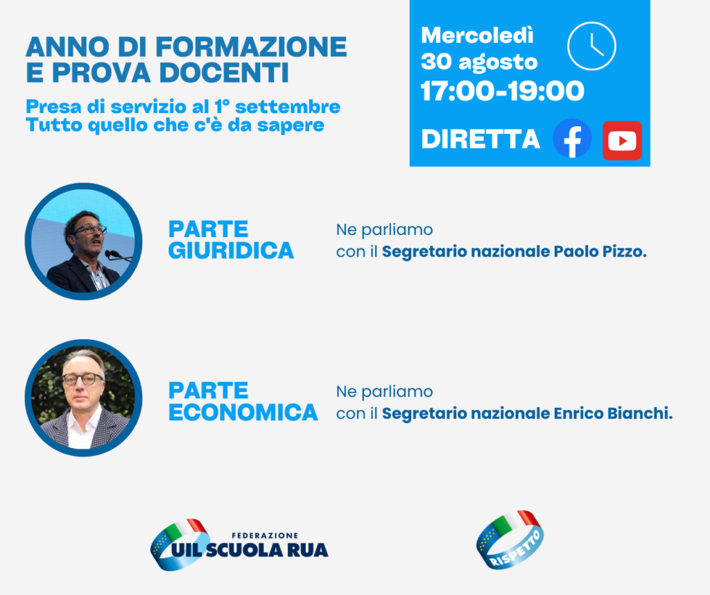 Anno di formazione e prova docenti – DIRETTA SOCIAL UIL SCUOLA