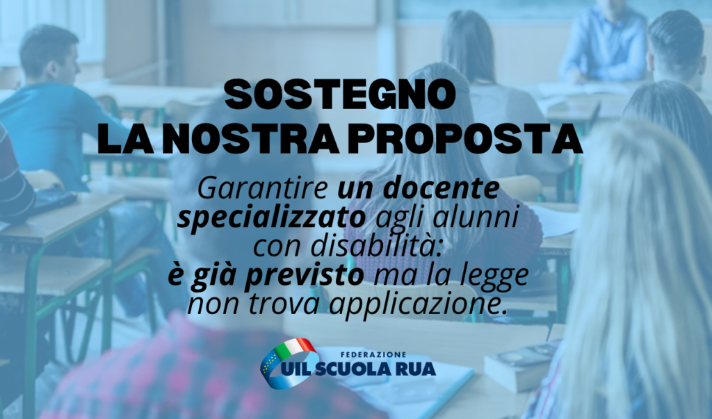 Sostegno, Uil: utilizzare docenti specializzati quando disponibili
