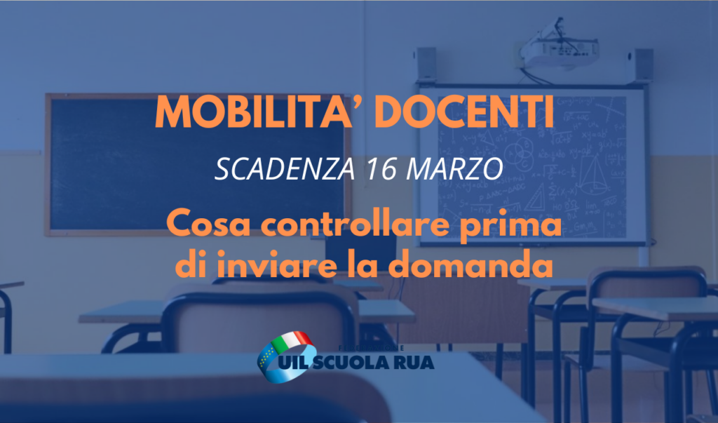 Mobilità docenti, domande in scadenza oggi: cosa controllare prima di inviare la domanda
