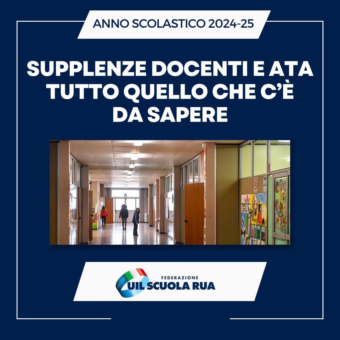 SUPPLENZE DOCENTI E ATA 2024-25
