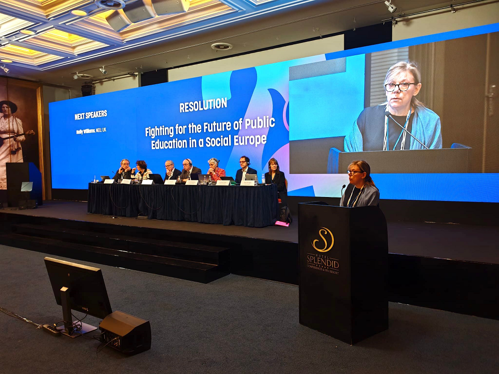 Conferenza ETUCE 2024, Ricci: “Dove non c’è istruzione c’è conflitto. La scuola pubblica è decisiva, servono investimenti”