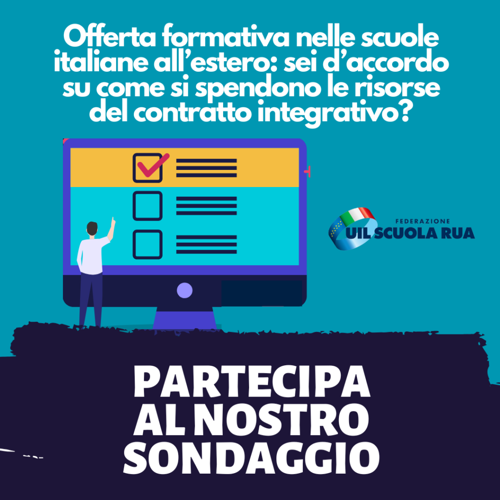 Scuole italiane all’estero, il personale è d’accordo con il contratto integrativo? (SONDAGGIO UIL SCUOLA RUA)
