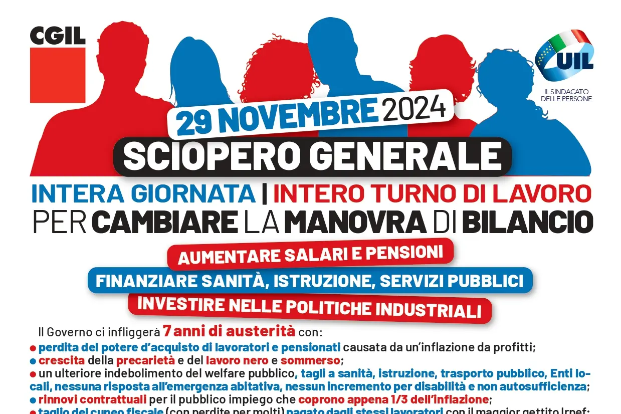 Sciopero generale 29 novembre – Il percorso di mobilitazione