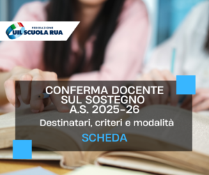 CONFERMA DOCENTE SOSTEGNO CRITERI SCHEDA