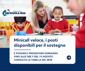 MINICALL VELOCE POSTI DISPONIBILI SOSTEGNO