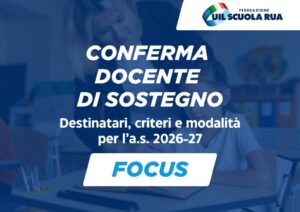 Conferma docente di sostegno