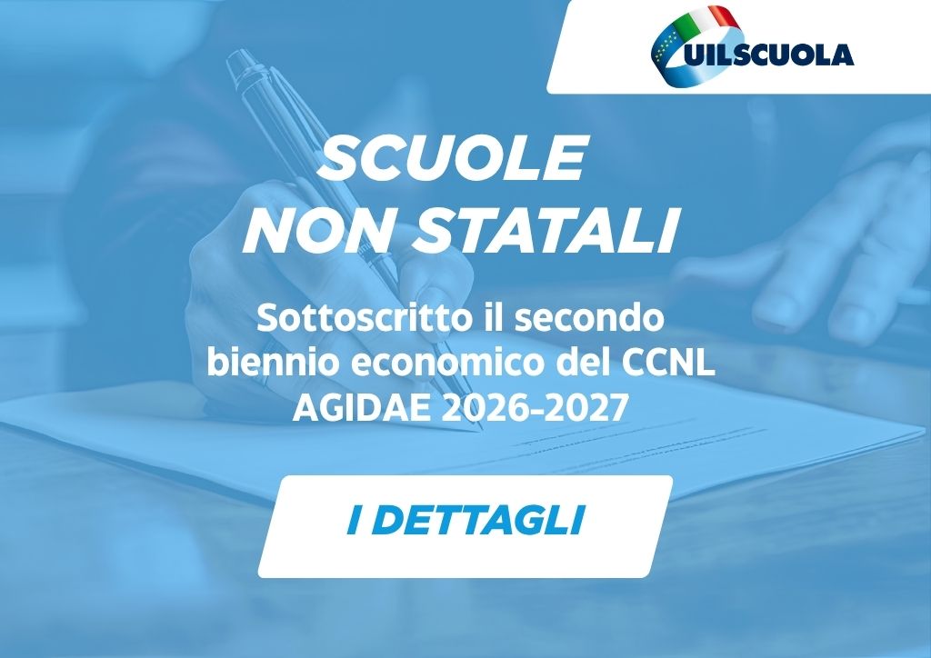 Scuole non statali, sottoscritto il secondo biennio economico del CCNL AGIDAE 2026-2027