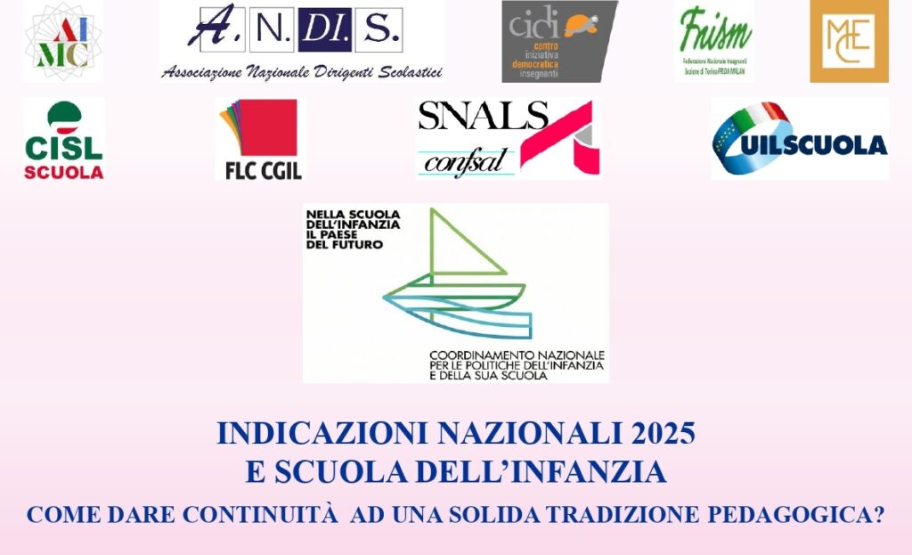 Indicazioni Nazionali 2025 e Scuola dell’Infanzia: incontro online il 4 giugno