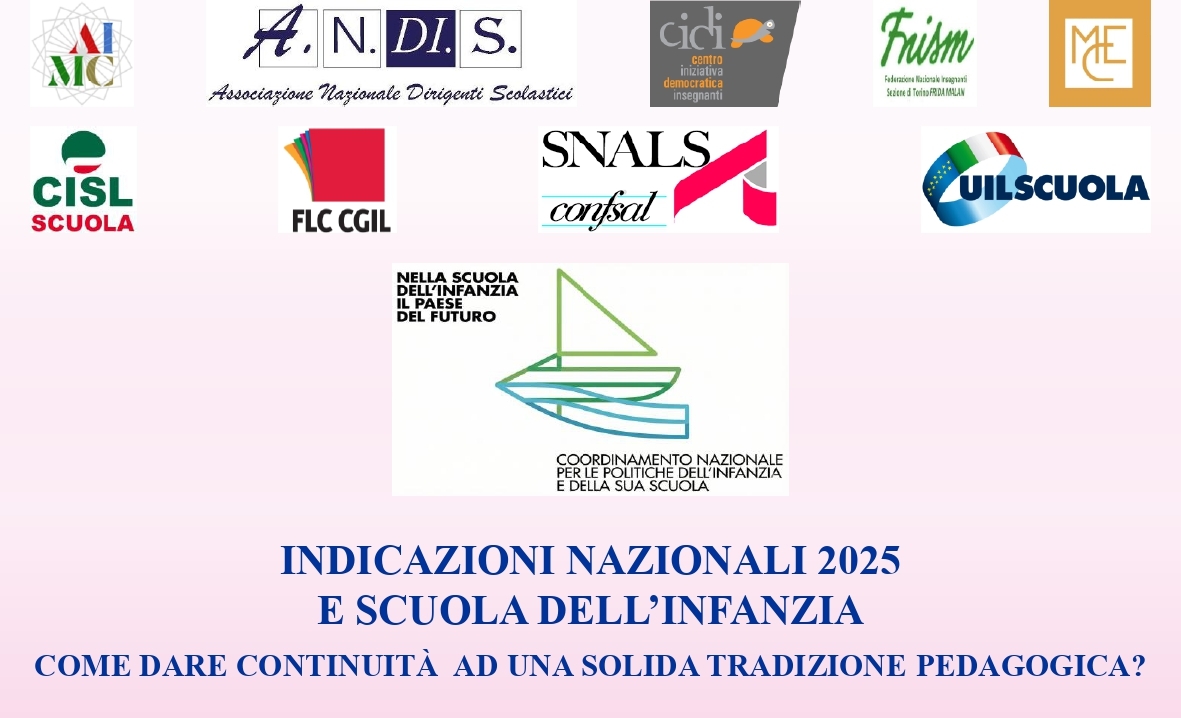 Indicazioni Nazionali 2025 e Scuola dell’Infanzia: incontro online il 4 giugno