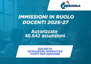 IMMISSIONI IN RUOLO DOCENTI POSTI PER REGIONE